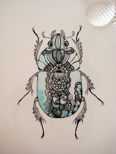 Scarab Tattoo Design, Egyptian Design Pattern, Bug Rocks, Scarab Tattoo, Best 3d Tattoos, Beetle Tattoo, Tribute Tattoos, Beetle Art, Insect Tattoo