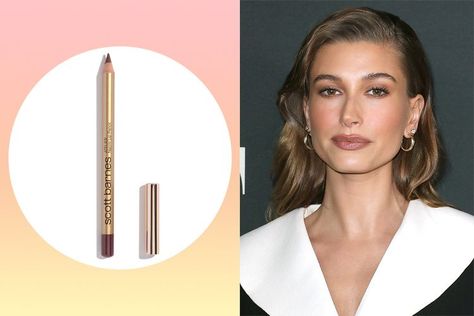 Hailey Bieber's 'Brownie Glazed Lips' Is the '90s-Inspired Makeup Trend You'll Be Seeing Everywhere This Fall Hailey Bieber Brownie Lips, Glazed Brownie Lips, Brown Glazed Lips, Hailey Bieber Lip Liner, Brownie Lips, Glazed Lips, Brown Liner, Nyx Butter Gloss, Japanese Cosmetics