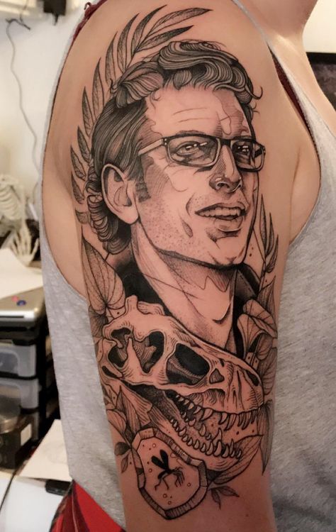 Life, uh, finds a way. Jeff Goldblum Tattoo, Jurassic Park Tattoo, Hollow Moon, Luna Tattoo, Tattoo Cream, Jeff Goldblum, Boone Nc, R Tattoo, Laser Tattoo