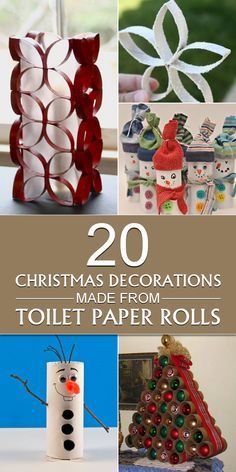 Don't throw up your empty toilet paper rolls.. it's a perfect time to use it in your Christmas decoration! Creative Christmas Crafts, Toilet Paper Roll Art, Christmas Toilet Paper, Kerajinan Diy, Rolled Paper Art, Toilet Paper Rolls, Toilet Paper Crafts, Stocking Cap, Toilet Paper Roll Crafts