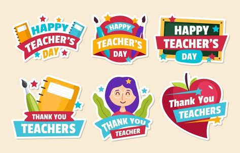 Happy Teacher's Day Sticker, Teachers Day Stickers Printable, Happy Teachers Day Cake Topper, Happy Teachers Day Stickers, Happy Teachers Day Topper, Topper Hari Guru, Teachers Day Sticker, Teachers Day Cake, Happy Teacher Day