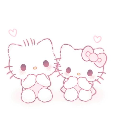 Light Pink Couple Aesthetic, Hello Kitty Y Su Novio, Lovecore Art Drawing, Love Notes To Your Boyfriend, Hello Kitty And Dear Daniel, Hello Kitty Clipart, Sanrio Icons, Drawings For Him, Cat App