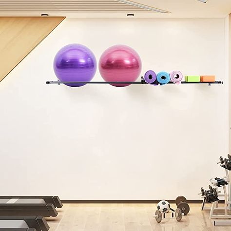 Ball Yoga, Garage Wall Storage, Diy Yoga, Gym Garage, Anchor Threads, Waterproof Paint, Ball Holder, Ball Storage, Stability Ball