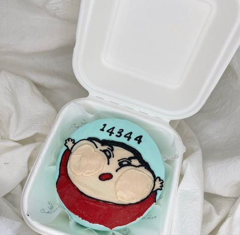 Shin Chan Birthday Cake, Shin Chan Cake, Shinchan Cake, Bento Cakes, Korean Cake, Bento Cake, Crayon Shin Chan, Shin Chan, Bday Cake