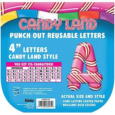 Eureka® Candy Land™ 4in. Peppermint Stripes Deco Letters, Pink Candy Theme Classroom, Candy Land Birthday Party, Casa Halloween, How To Make Banners, Candyland Birthday, Candyland Party, Candy Theme, Candy Land Theme, Game Themes