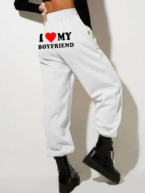 2023 Buy Letter Print Bound Feet Sweatpants under US$24 in Pants Online Store. Free Shipping with US$69+. Check reviews and buy it today. Style: Casual/Street/Punk/Vintage/Hip Pop/Preppy Fabric Content: Polyester Fit Type: Loose Fit #vintage #vintagestyle #blackfriday #christmas #fall #fallfashion #winter #streetstyle #outfits #ootd #trendyoutfits #fashionista #casualoutfits Sweatpants White, Rock Concerts, Preppy Fabric, Outfit Essentials, Street Punk, Women's Outfits By Occasions, Baby Tees Y2k, Punk Vintage, Y2k Baby Tee