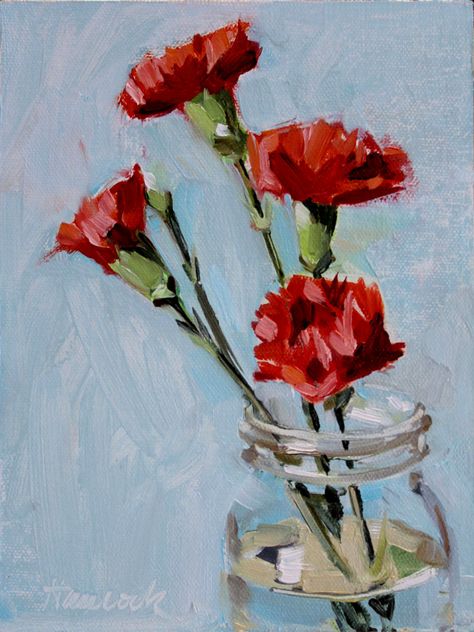 Oil Painting For Beginners, Oil Painting Inspiration, High Key, Still Life Oil Painting, Light Blue Background, Oil Painting Flowers, Acrylic Flowers, Painting Still Life, Painting Lessons