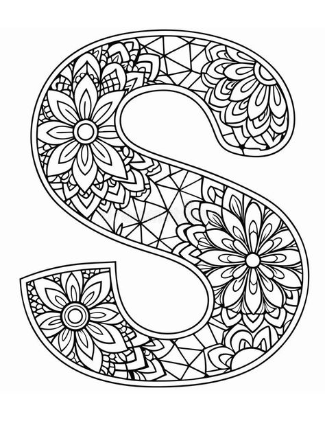 Coloring Letter Stock Illustrations – 19,251 Coloring Letter Stock Illustrations, Vectors & Clipart - Dreamstime Letter S Printable, Inside Illustration, A Capital Letter, Coloring Letters, Alphabet Design, Vector Clipart, Letter S, Coloring Page, Stock Illustration