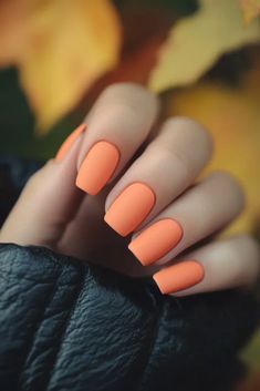 Orange Autumn Nails, Summer Manicure Designs, Winter Nail Color, Easy Summer Nails, Viral Nails, Orange Tips, Bright Nail Polish, Spring Nail Polish, Orange Autumn