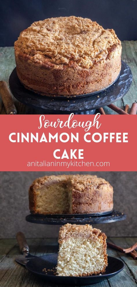 Sourdough Discard Bundt Cake, Sourdough Coffee Cake Recipe, Sourdough Coffee Cake, Sourdough Discard Recipe, Sourdough Discard Recipes, Cinnamon Bread Easy, Sunday Baking, Crumb Cakes, Breaking Fast