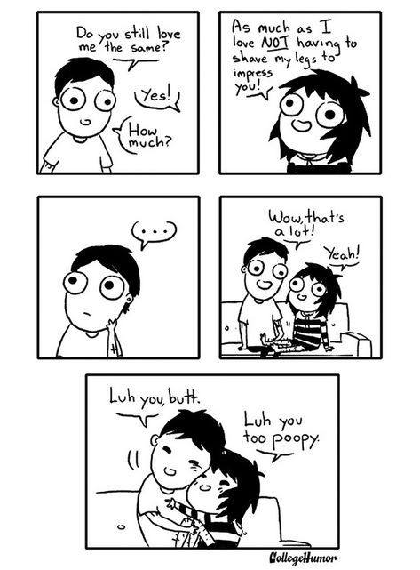 How Much Do You Love Me Funny Relationship Pictures, Sarah's Scribbles, Funny Couples Memes, Sarah Andersen, Relationship Comics, Funny Relationship Memes, Couples Comics, Online Comics, Funny Couples