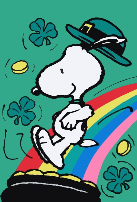 SNOOPY ST. PATRICK'S DAY Flag Welcome March, Snoopy Store, St Patricks Day Wallpaper, Snoopy Dog, Snoopy Images, Peanuts Cartoon, Peanuts Characters, Snoopy Wallpaper, Snoopy Quotes