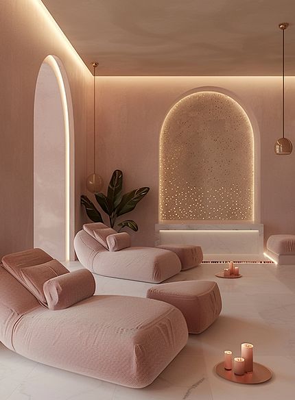 Alejanib - Design & Interiors | Alejanib Facial Spa Interior Design, Luxury Spa Aesthetic, Spa Day Aesthetic, Solo Esthetician Room, Esthetician Studio, Spa Room Ideas Estheticians, Solo Esthetician, Spa Aesthetic, Decor Spa