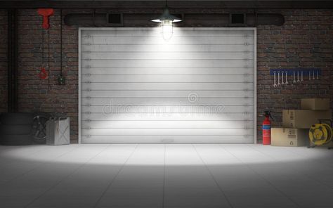 Empty car repair garage background. 3d rendering #Sponsored , #PAID, #Ad, #car, #rendering, #garage, #repair Garage Background, Garage Door Company, Hot Wheels Garage, Garage Repair, Garage Door Installation, Garage Service Door, Ad Car, Garage Door Repair, Garage Interior