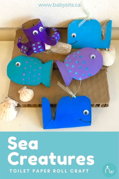 These super cute sea creatures can be made using nothing but empty toilet paper rolls and a bit of paint! Ask the kids to create their favorite sea creatures and let their imaginations play. #toiletpapercraft #toiletpaperrollcraft #papercrafts #craftsforkids #activitiesforkids Toilet Roll Sea Creature, Cute Sea Creatures, Deep Sea Animals, Sea Animal Crafts, Old Toilet, Octopus Crafts, Crafts Cute, Paper Craft For Kids, Toilet Paper Crafts