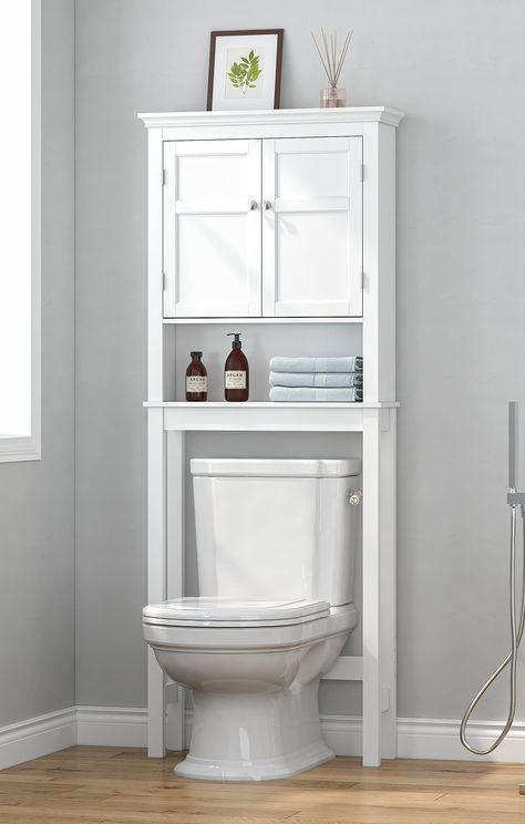 PRICES MAY VARY. High-quality toilet storage: UTEX bathroom organizer over the toilet is made of high-quality MDF, and is equipped with an anti-tip device, which is strong and durable and a good choice for your bathroom. Adjustable toilet shelf organizer: The cabinet storage over the toilet has a removable and adjustable wooden panel inside, so you can adjust it appropriately to place different toiletries according to your needs. Modern style storage over the toilet: This bathroom shelf over the Bathroom Cabinet Organizer, Toilet Shelf, Over Toilet Storage, Tall Bathroom Storage Cabinet, Bathroom Space Saver, Shelves Bathroom, Toilet Shelves, Bathroom Cabinet Organization, Bathroom White