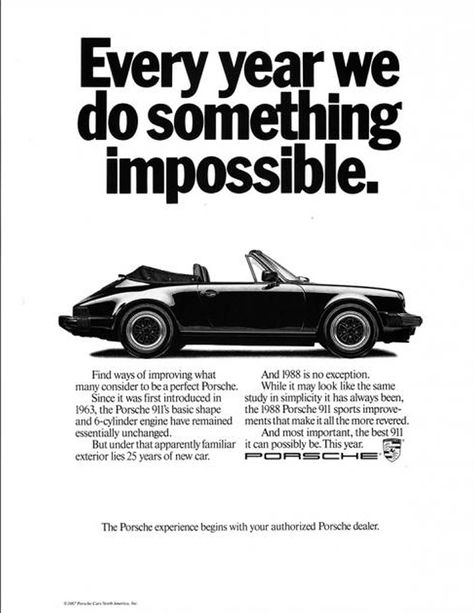 Porsche Ads, Iconic Pics, Porsche Vintage, Copywriting Ads, White Ferrari, Automobile Advertising, Uni Room, Porsche Motorsport, Automotive Artwork