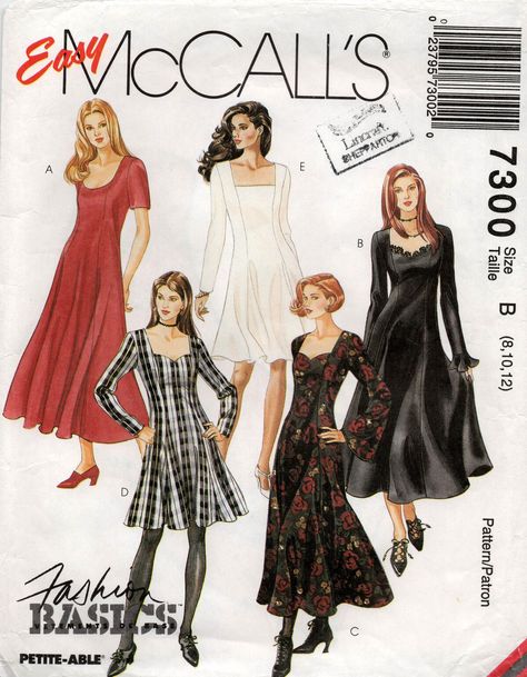 Vestidos Country, Neckline Variations, Estilo Kardashian, Princess Seam Dress, Vintage Dress Patterns, Dress With Sleeves, Miss Dress, Diy Sewing Clothes, Vestidos Vintage