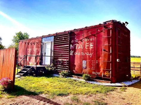 Tiny House Build, Hutchinson Kansas, Travel Crib, Farms Living, Valley View, Train Car, Unique Homes, Box Car, Garden View