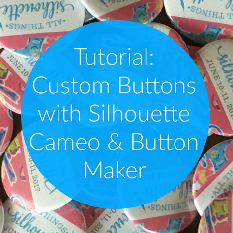 Tutorial to create custom buttons (pins) with your Silhouette Cameo Print and Cut or Cricut Print then Cut and a button maker. Custom Buttons Pins, Cricut Button Pins, Cricut Print Then Cut, Office Craft Room Combo, Pins Ideas, Cameo Crafts, Mission Projects, Silhouette Cameo Crafts, Button Maker