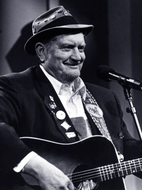 In MEMORY of BOXCAR WILLIE on his BIRTHDAY - Born Lecil Travis Martin, American country music singer-songwriter and air force personnel sergeant, who sang in the "old-time hobo" music style, complete with dirty face, overalls, and a floppy hat. "Boxcar Willie" was originally a character in a ballad he wrote, but he later adopted it as his own stage name.  Sep 1, 1931 – Apr 12, 1999  (leukemia) Boxcar Willie, Country Music Singers, United States Air Force, American Country, Box Car, Singer Songwriter, Country Music, Celebrity News, Floppy Hat