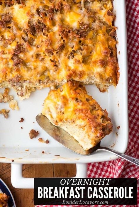 Overnight Breakfast Casserole is perfect for busy weekends & holidays English Muffin Breakfast Casserole, Cheesy Dishes, Gluten Free English Muffins, English Muffin Breakfast, Muffin Breakfast, Overnight Breakfast Casserole, Overnight Breakfast, Breakfast Ingredients, Breakfast Casseroles