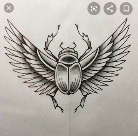 Bug Tattoo Design, Fake Skin Tattoo, Scarab Tattoo, Winged Scarab, Egyptian Drawings, Moth Tattoo Design, Beetle Tattoo, Egyptian Tattoo Sleeve, Hip Thigh Tattoos