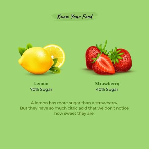 Strawberry Facts, Calorie Chart, Food Captions, Did You Know Facts, Food Poster Design, Food Facts, Food Poster, Healthy Tips, Taste Buds