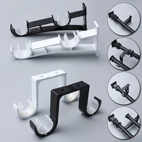 Curtain Shelf, Double Curtain Rod Brackets, Cheap Windows, Bathroom Holder, Double Curtain Rod, Curtain Rod Holders, Rod Holders, Curtain Rod Brackets, Double Rod Curtains