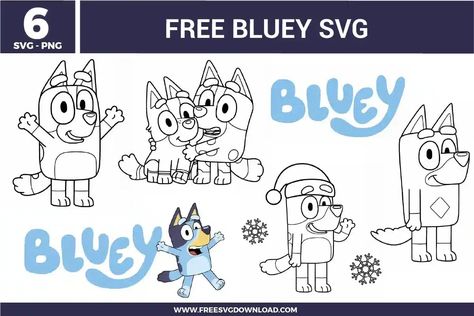 Bluey Free SVG Files | Free SVG Download Bluey Svg Free, Bluey Svg Cricut Free, Free Bluey Svg, Bluey Svg, Essential Oils For Pain, Disney Easter, Free Svg Files, Cricut Free, Free Svg Cut Files