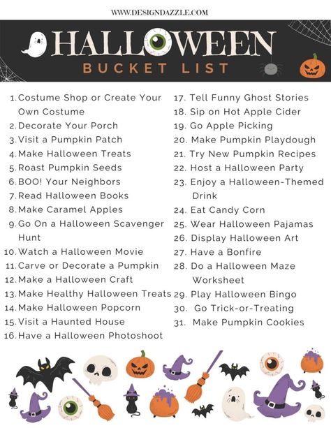 Veselý Halloween, Halloween Activity Sheets, Halloween Bucket List, Halloween Worksheets, Halloween Buckets, Themed Drinks, Halloween Pajamas, Spooky Treats, Halloween Activities For Kids