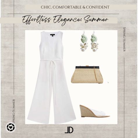 ✨Favorite for inspo later.👇🏻 A white linen jumpsuit can be a versatile and stylish choice for various occasions. Here are ten occasions where you can wear a white linen jumpsuit: Summer parties: A white linen jumpsuit is perfect for outdoor summer parties, whether it's a backyard barbecue or a rooftop gathering. Beach vacations: Wear your white linen jumpsuit as a stylish cover-up over your swimsuit while strolling along the beach or enjoying cocktails by the pool. Casual brunches: Dress up y Jumpsuit Outfit Party, Linen Jumpsuit Outfit, White Linen Jumpsuit, Jumpsuit Outfit, Jumpsuit Summer, Colorful Accessories, Beach Vacations, Linen Jumpsuit, Backyard Barbecue