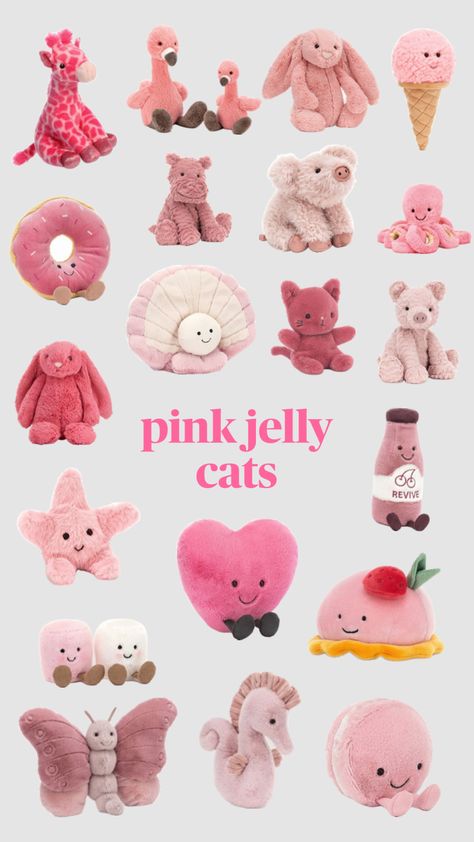 pink jelly cats 🩰 Jelly Cat, Jellycat Stuffed Animals, Cute Squishies, Pink Lifestyle, Gift Inspo, Cute Animals Images, Pink Girly Things, Birthday Wishlist, Cute Stuffed Animals