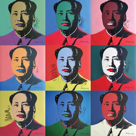 Mao Tse Tung, Warhol Paintings, George Romney, Andy Warhol Pop Art, Picture Wire, Pop Art Movement, Oil Portrait, Canvas Signs, Pop Artist