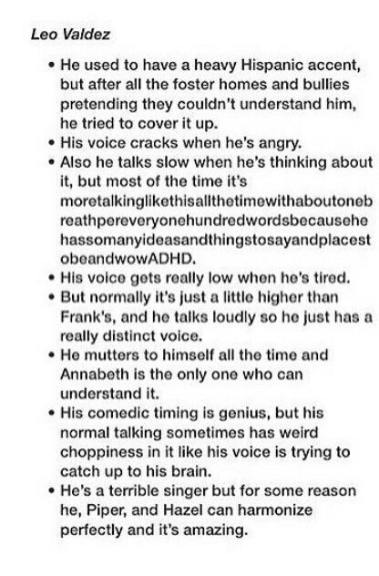 Leo Valdez Imagines, Pjo Voices, Leo Valdez X Yn, Team Leo Valdez, Leo Valdez Singing, Leo Valdez Voice, Dark Leo Valdez Headcanon, Percy Jackson Leo Valdez, Team Leo