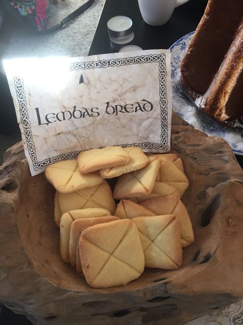 Lord Of The Rings Cookies, Lotr Marathon, Lotr Birthday, Hobbit Birthday, Lembas Bread, Lotr Party, Charcuterie Picnic, Hobbit Food, Hobbit Party