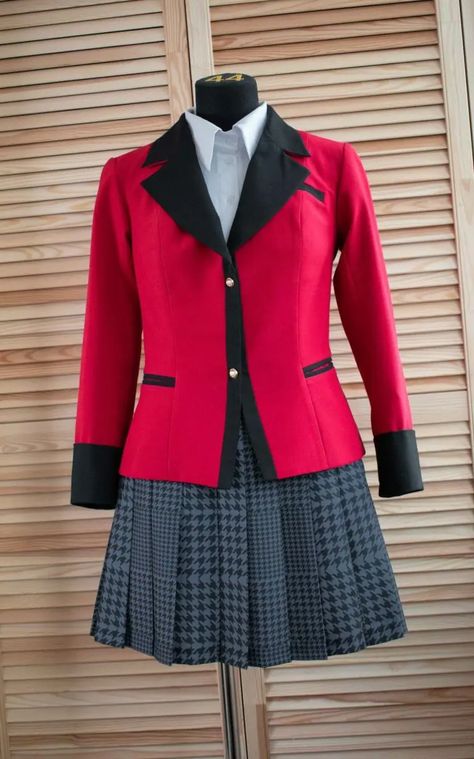 Kakegurui cosplay uniform (2) Japan Skirt, Yumeko Jabami Cosplay, Kakegurui Cosplay, Pleated Skirt Pattern, Skirt Sewing Pattern, Skirt Sewing, Star Wars Light Saber, Skirt Tutorial, Yumeko Jabami