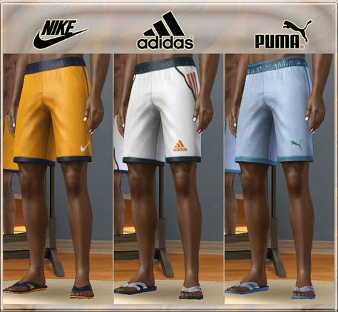 Just Do It...in groups!  Found in TSR Category 'Sims 3 Male Clothing' Boys Nike Shorts, Sims 4 Male Clothes, Free Sims 4, Tennis Shorts, Mens Athletic Wear, Mens Workout Clothes, Sims 4 Clothing, Sims 4 Cc, The Sims Resource