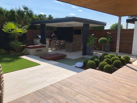 Modern Backyard Landscaping, Back Garden Design, Backyard Pool Landscaping, Backyard Remodel, Casa Exterior, Modern Backyard, Home Garden Decor, Have Inspiration, Outdoor Gardens Design