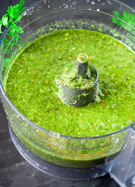 CHIMICHURRI RECIPE (ARGENTINIAN CUISINE) - Chefjar Argentinian Chimichurri, Argentinian Cuisine, Chimichurri Sauce Recipe, Argentinian Food, Chimichurri Recipe, Country Recipes, Chimichurri Sauce, Sauces And Dips, American Dishes