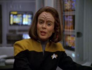 B'Elanna is experimenting with her hair Roxann Dawson, Star Trek Voyager, The Final Frontier, Season 3, Star Trek, Her Hair, Real Life, Google Search, Stars