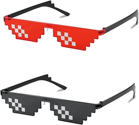 2 PACK Thug Life Sunglasses Funny Pixelated Mosaic Gamer Glasses Thug Life Sunglasses, Sunglasses Funny, Party Giveaways, Disco Party, Thug Life, Funny Gifts, 2 Pack, Mosaic, For Free