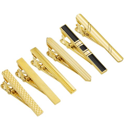 PRICES MAY VARY. 【Fashionable Design】Gold Tie clips for men is 2.2 inches (56mm) in length which is suitable for almost all widths of ties. The exquisite and unique design of tie bar can make you more elegant and eye-catching on any occasion, such as wedding anniversaries, business, meetings, and daily life. 【Durable Tie Clip For Men】The material of tie clip is made of brass with an electroplated and polished surface, as well as tie pins and clips for men have a sturdy metal construction with sm Navy Ball, Gold Tie, Mens Tie, Tie Clips, Tie Pin, Man Set, Business Professional, Tie Bar, Gold Set