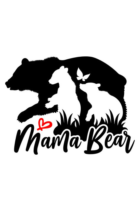 Mama Bear SVG File: Mama Bear 2 Cubs SVG | Don't Mess with Mama Bear SVG Mama Bear Tattoo Ideas For Women, Momma Bear Tattoo, Happy 1st Mothers Day, Marble Background Iphone, Panda Bears Wallpaper, Mama Bear Design, Mama Bear Svg, Cubs Tattoo, Mamma Bear