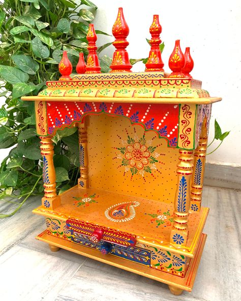 Excited to share the latest addition to my #etsy shop: Hand Painted Wooden Temple/Religious Handcrafted Home Decor/Embossed Painting Pooja Ghar Mandap/Multicolor Floral Wall Hanging Hindu Mandir https://etsy.me/3nzWTUc #countryfarmhouse #gameroom #framed #red #gold #ca Temple Painting Design, Embossed Painting, Temple Hindu, Hindu Mandir, Temple Painting, Mandir Decoration, Hindu Worship, Emboss Painting, Hand Painted Wooden Box