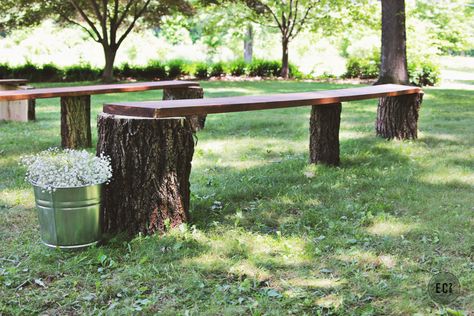 Wedding Bench Seating, Log Benches, Outdoor Wedding Seating, Wedding Bench, Log Bench, Wedding Ceremony Seating, Diy Outdoor Weddings, Rustic Wedding Seating, Wooden Benches