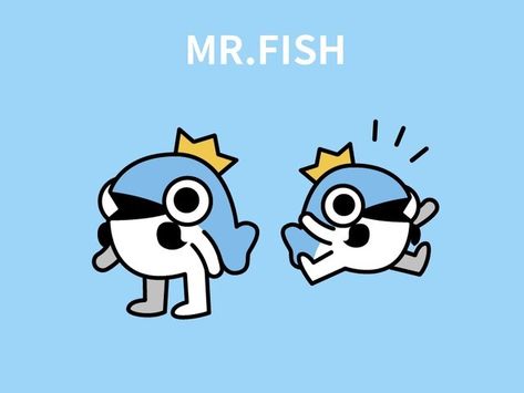 Cute Mascot Design, Fish Character, Ip Design, Ui Design Inspiration, Monster Design, Mascot Design, 판타지 아트, Cartoon Character Design, Illustration Character Design