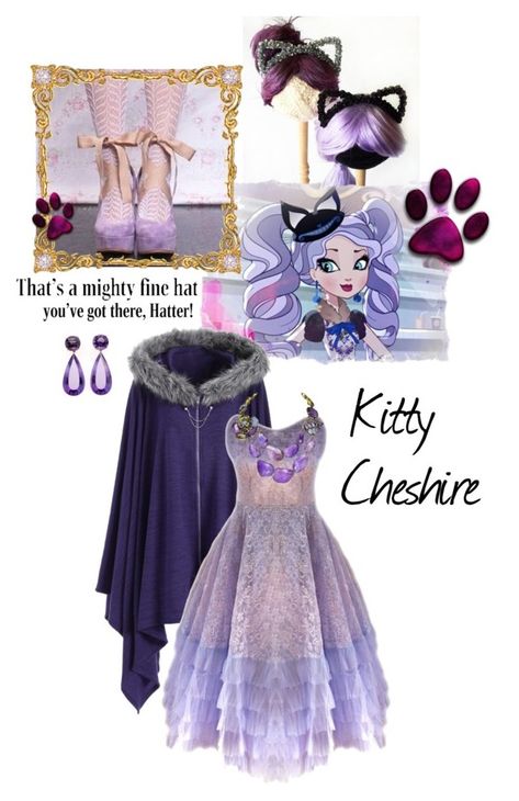 Kitty Cheshire Outfits, Ever After High Outfits, Wonderland Inspired Outfits, Kitty Cheshire, Alice In Wonderland Outfit, Princess Inspired Outfits, Monster High Clothes, Disney Themed Outfits, Cute Disney Outfits