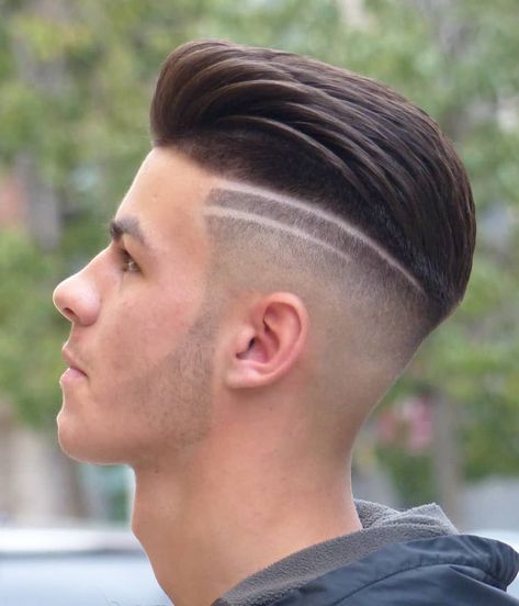 Fade Haircut Designs, Hair Designs For Men, Mens Hairstyles Thick Hair, Haircut Designs, Men Haircut Styles, Haircut Inspiration, Hair Tattoos, Mens Haircuts Fade, Corte De Cabelo Masculino