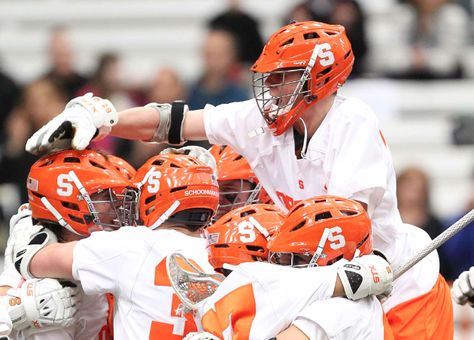 Feb. 26, 2012; Syracuse Orange, NY: Syracuse Orange players celebrate a win over Army Black Knights. The Syracuse Orange beat the Army Black Knights 10-9 at the Carrier Dome. Mandatory Credit: Danny Wild-USA TODAY Sports All For The Game Aesthetic, Syracuse Lacrosse, Team Celebration, Central New York, Attitude Problem, Foxhole Court, Raven King, No 8, Character Aesthetic